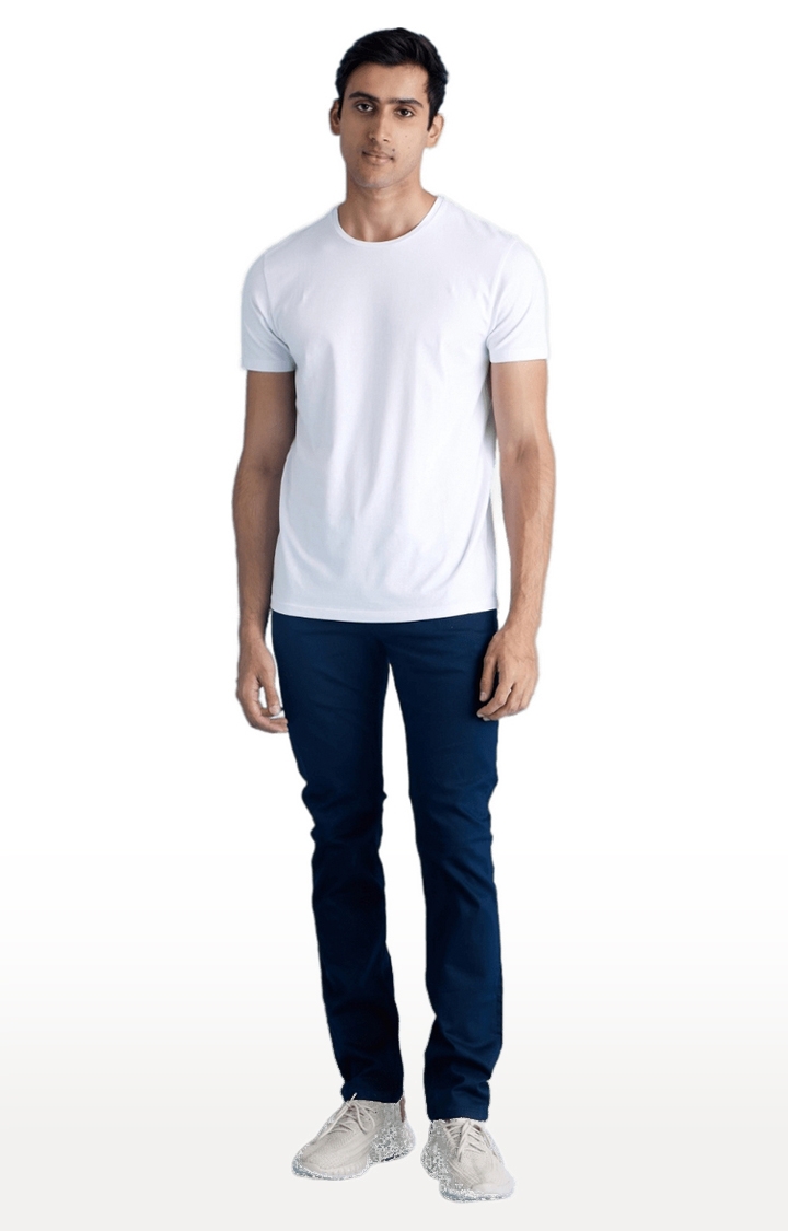 celio | Men's Blue Blended Solid Regular Jeans