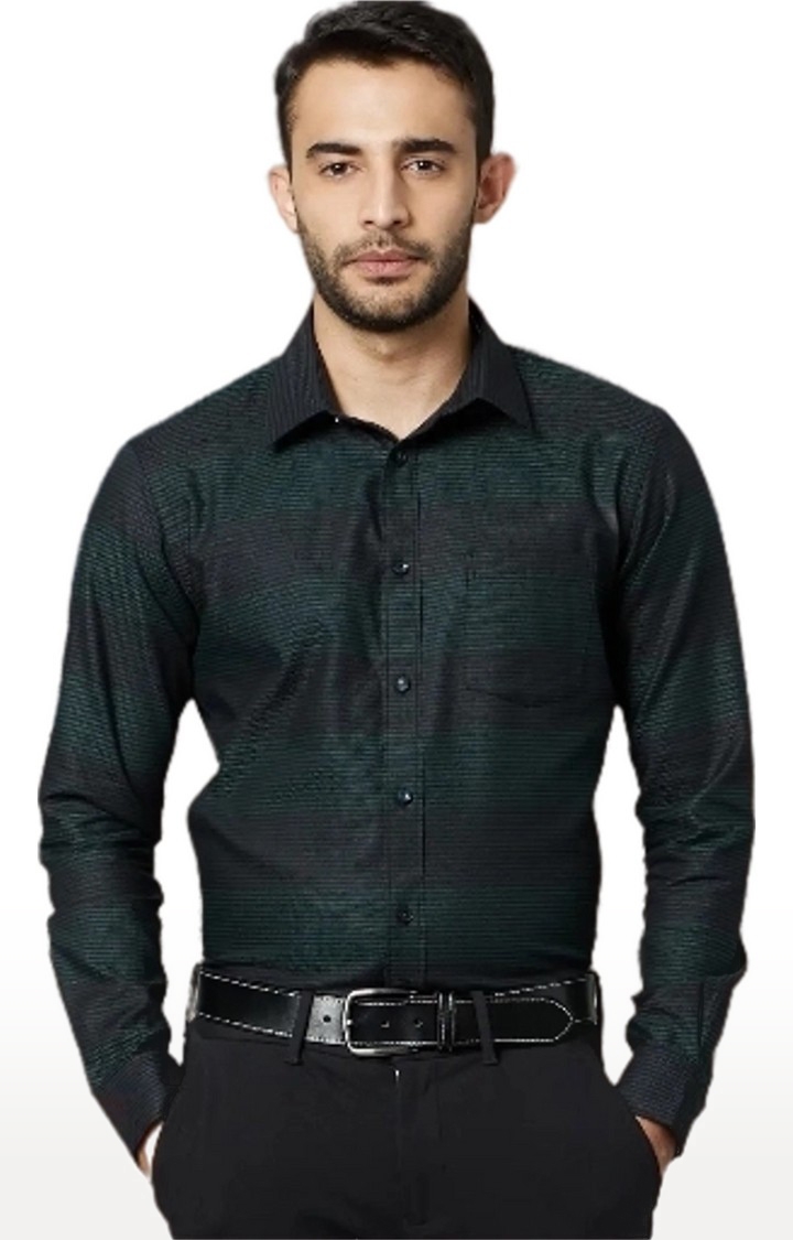 celio | Men's Black Striped Formal Shirts