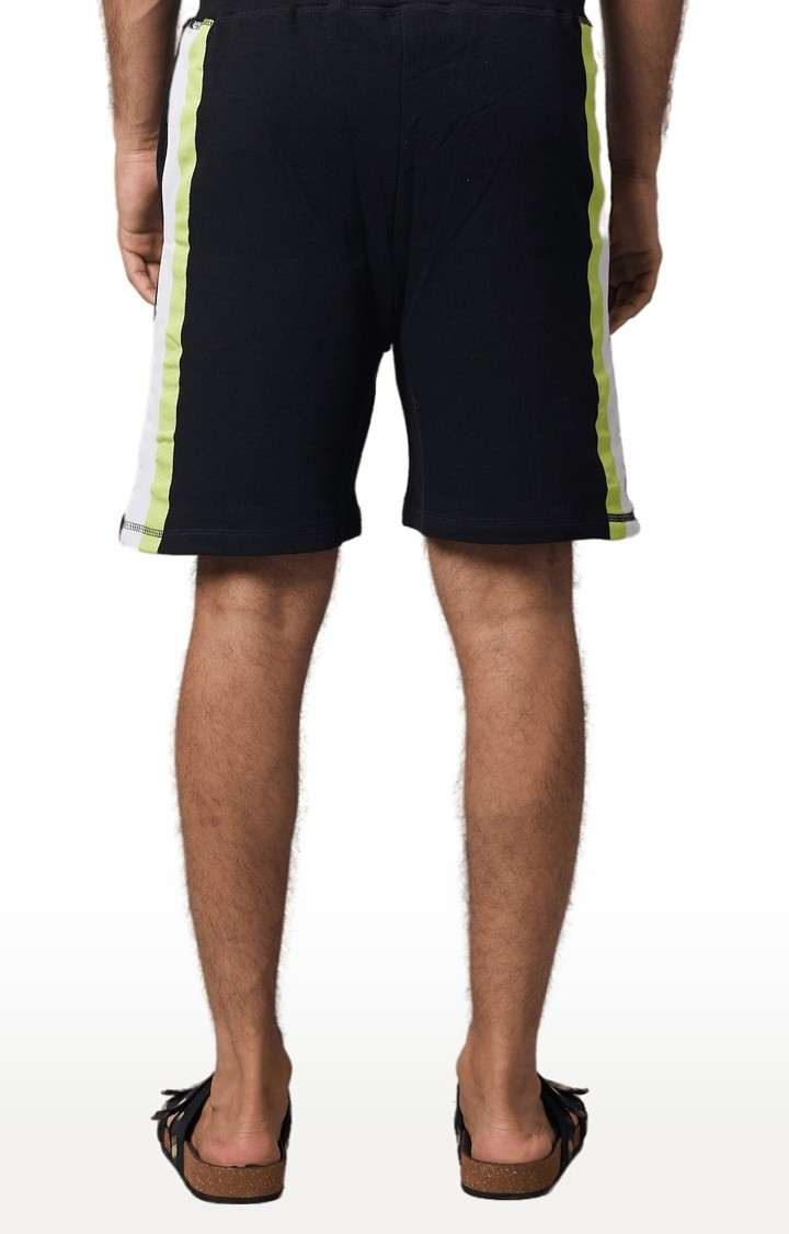 Men's Black Cotton Graphics Shorts