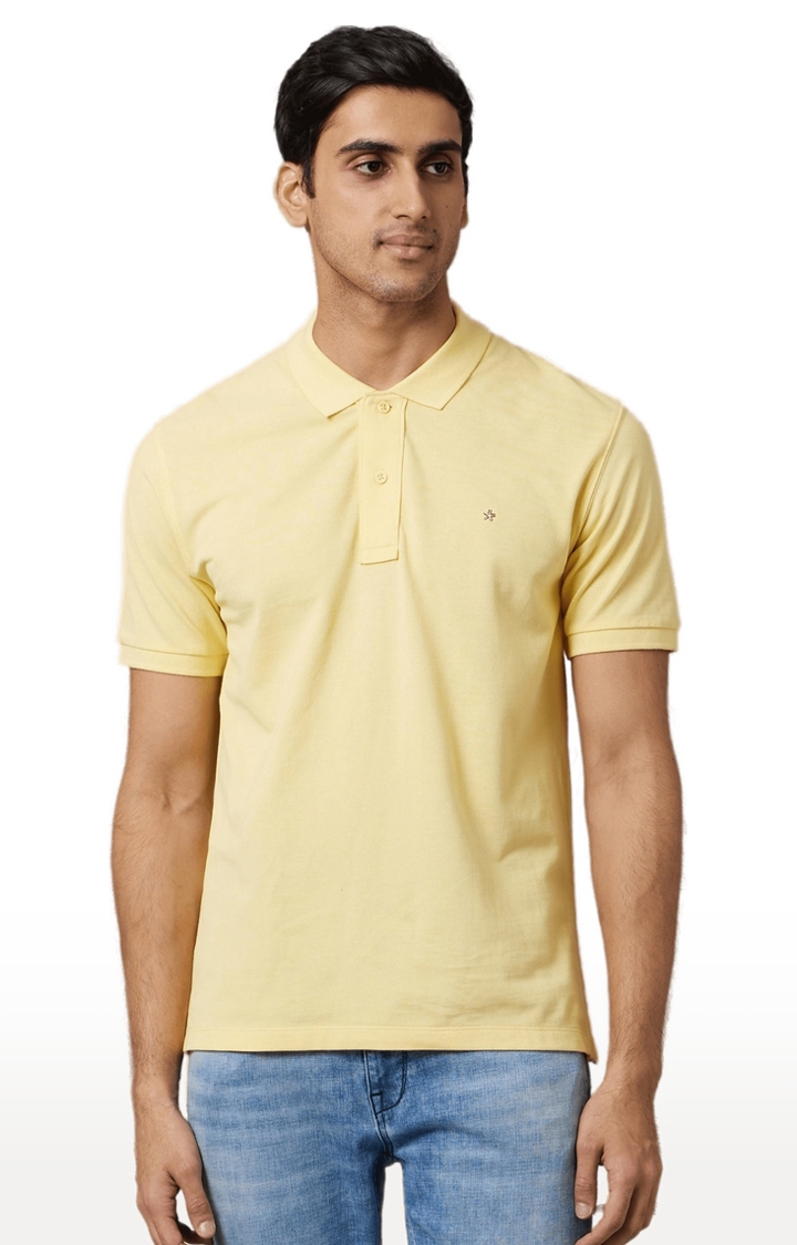 celio | Men's Yellow Solid Polos