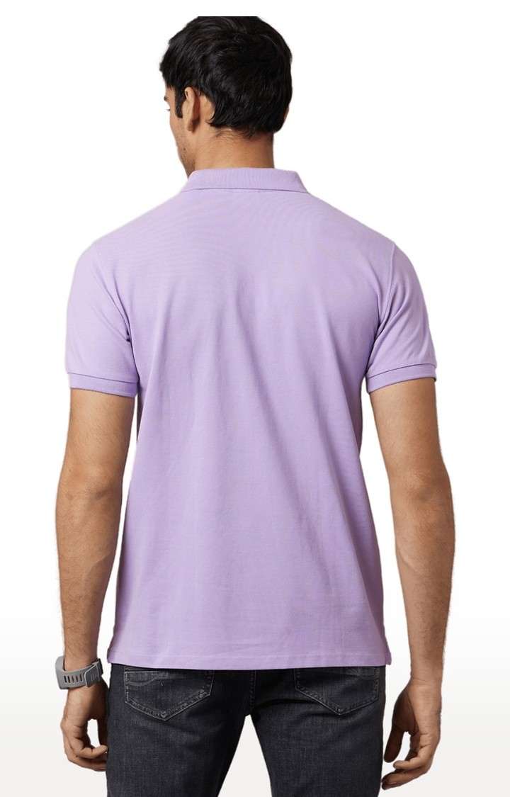 Men's Purple Solid Polos