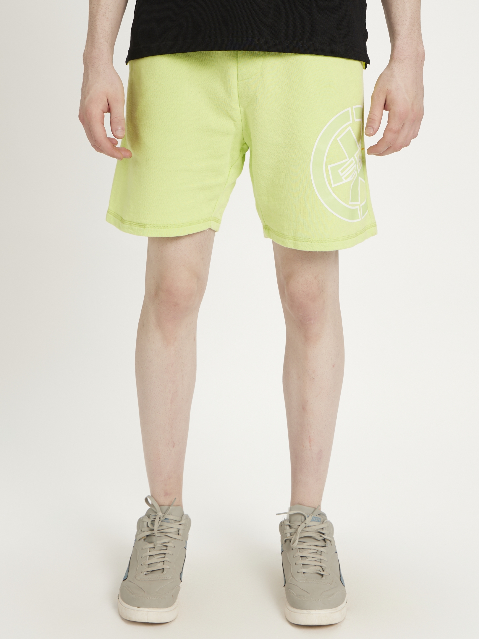 celio | Men's Green Cotton Solid Shorts