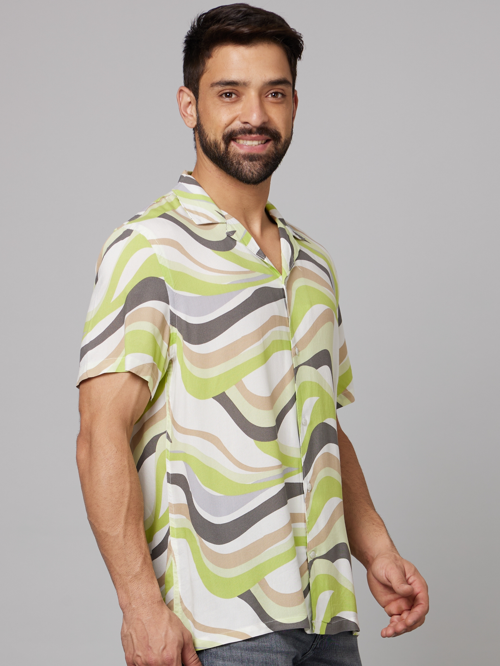 celio | Men's Multi Printed Casual Shirts 5