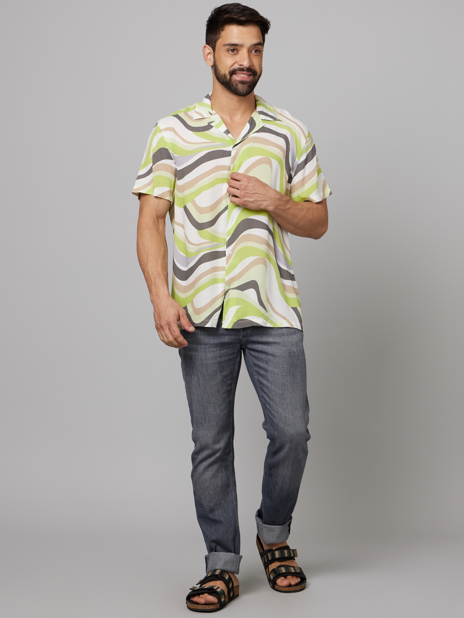 celio | Men's Multi Printed Casual Shirts 4