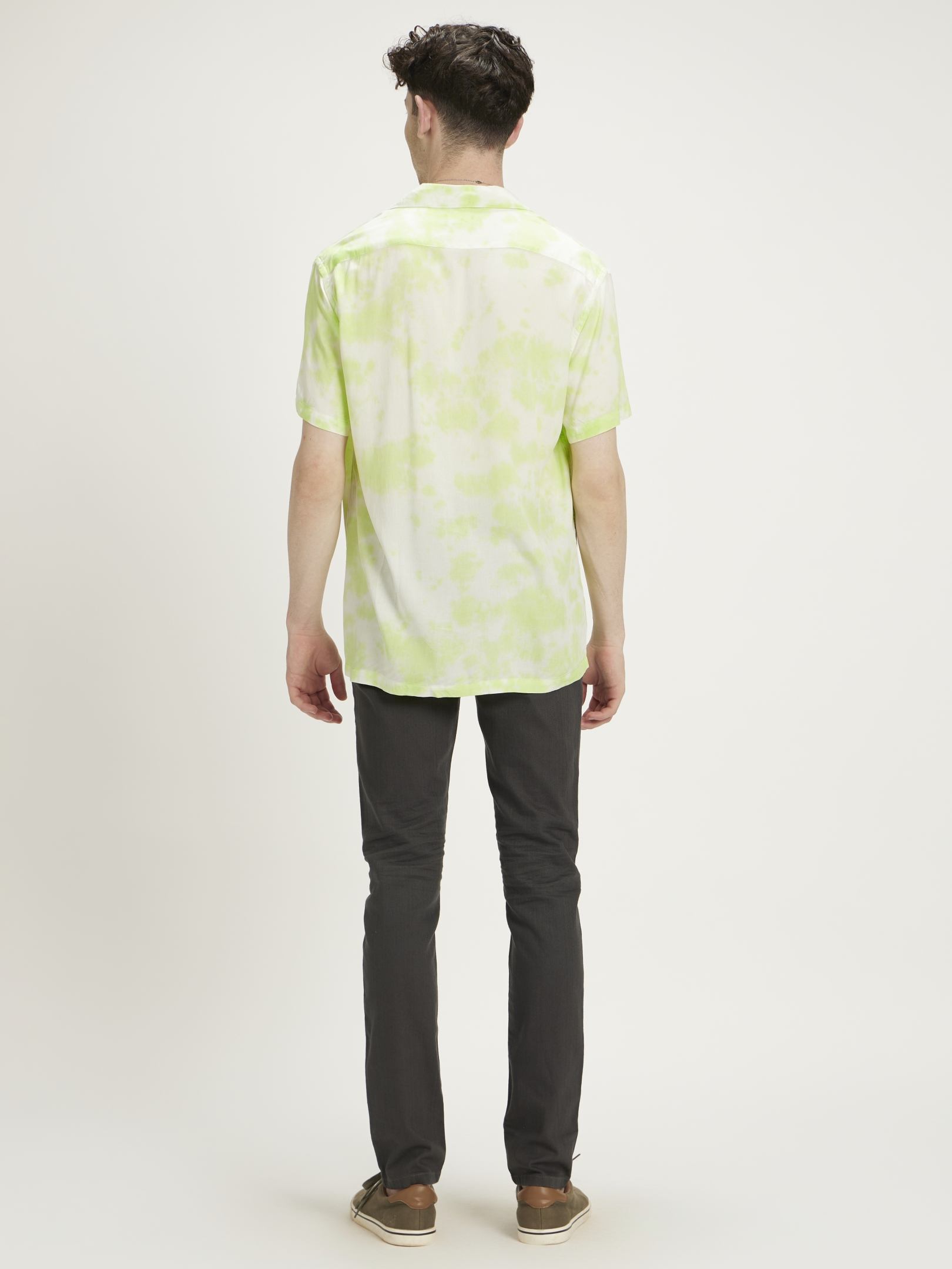 celio | Men's Green Tie Dye Casual Shirts 1