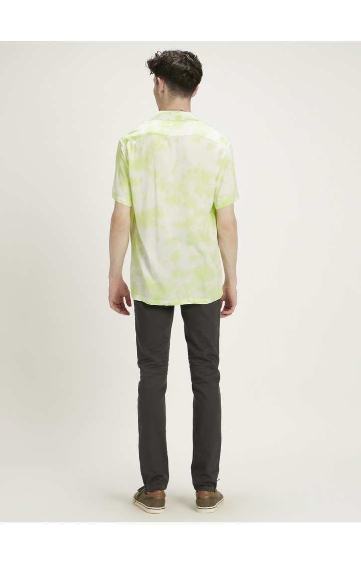 Men's Green Tie Dye Casual Shirts