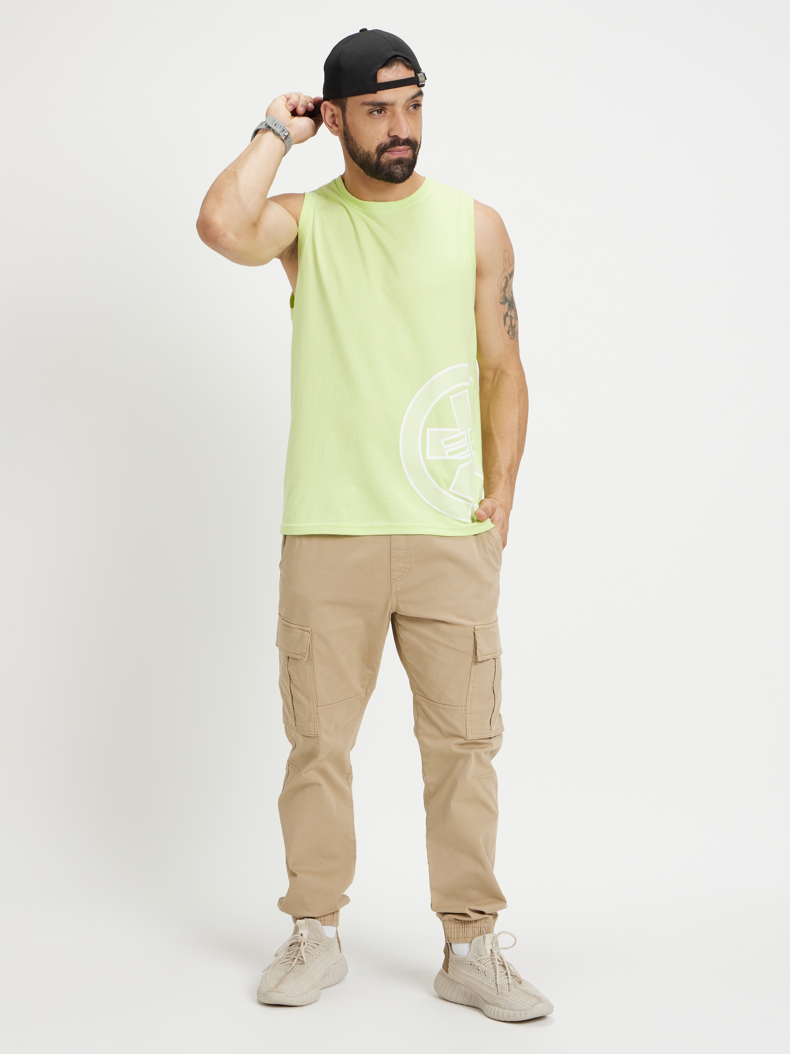 celio | Men's Green Solid Regular T-Shirts 3
