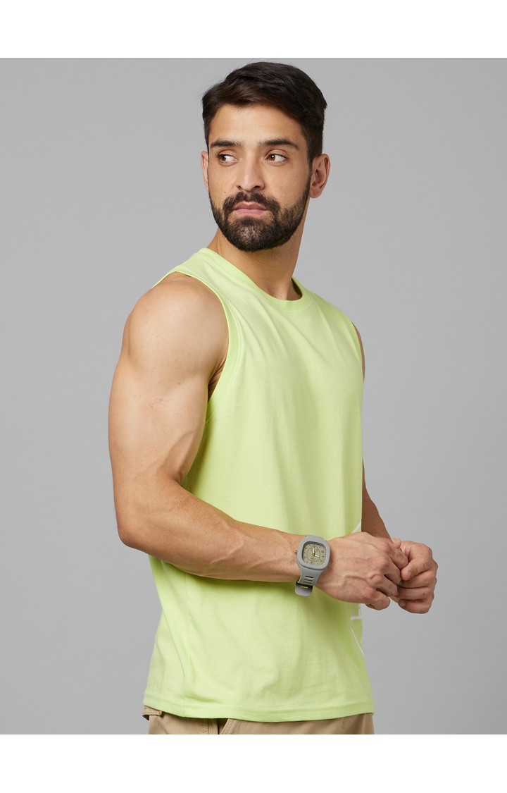 Men's Green Solid Regular T-Shirts