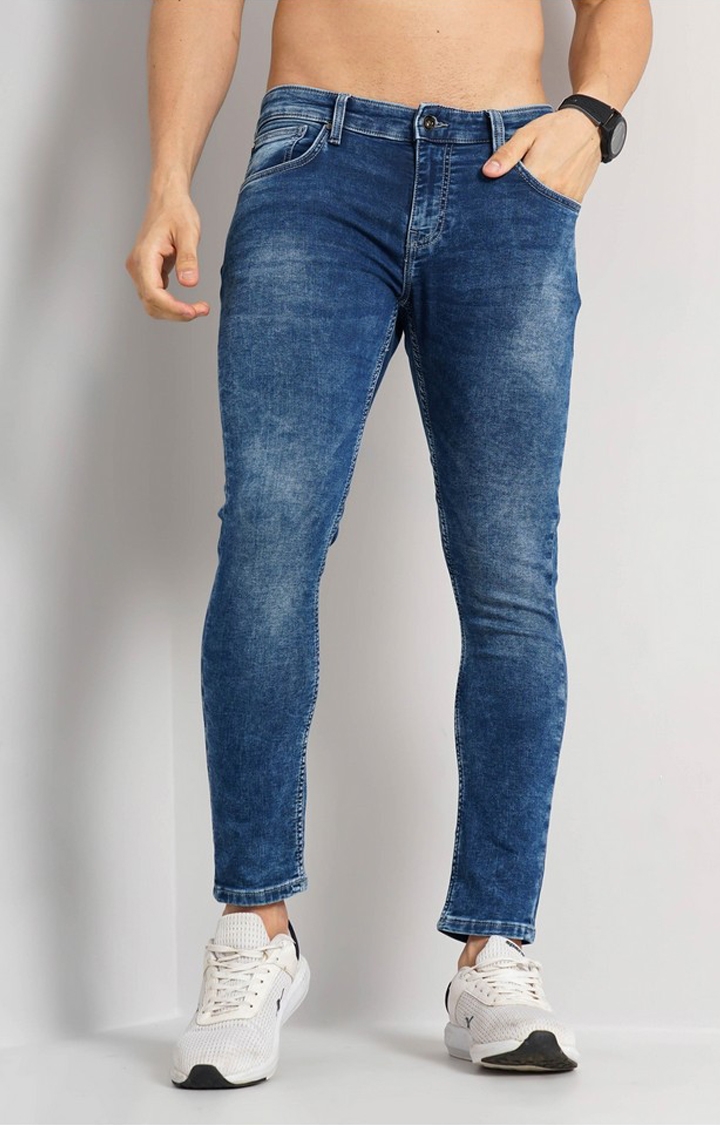 celio | Men's Solid Ankle Length Jeans