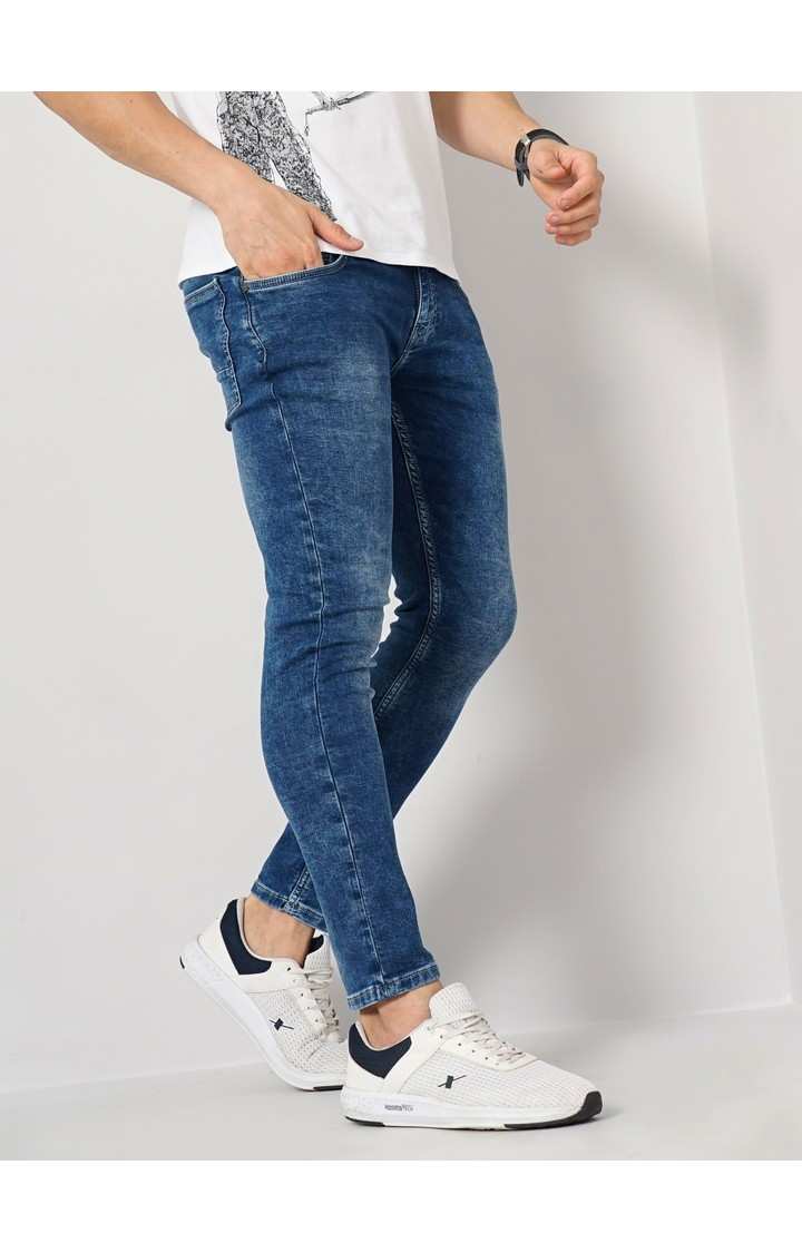 Men's Solid Ankle Length Jeans