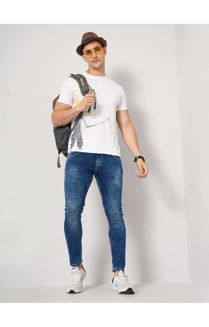 Men's Solid Ankle Length Jeans