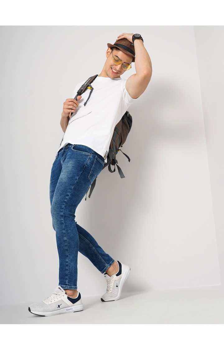 Men's Solid Ankle Length Jeans