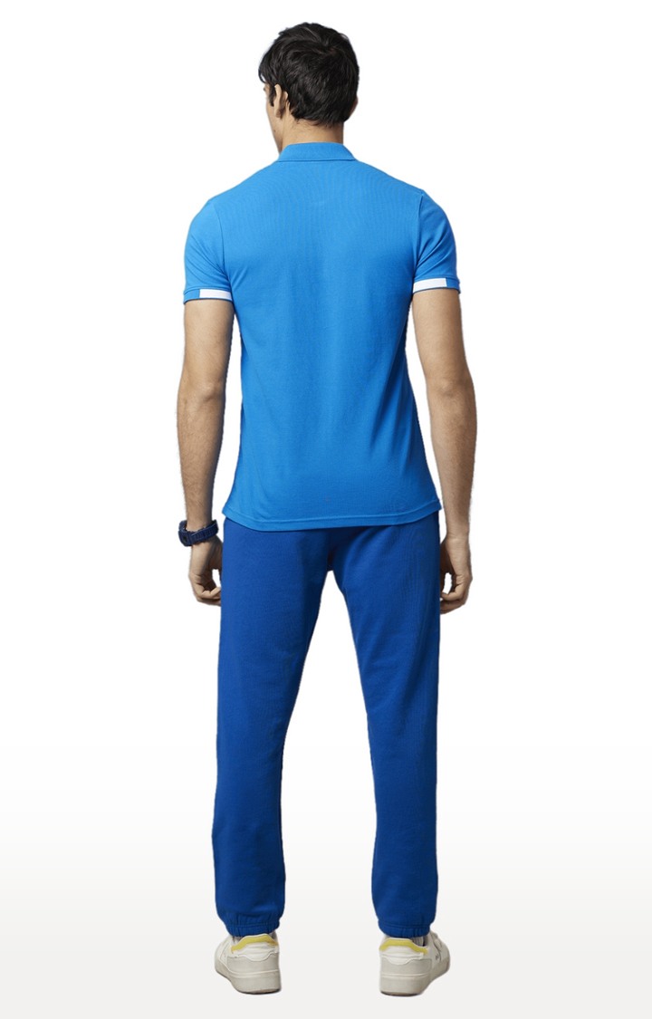 celio | Men's Blue Solid Polos 4