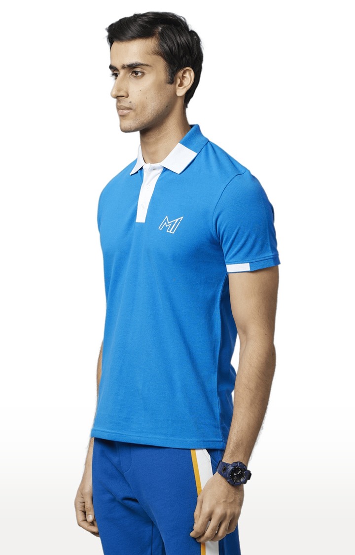 celio | Men's Blue Solid Polos 2