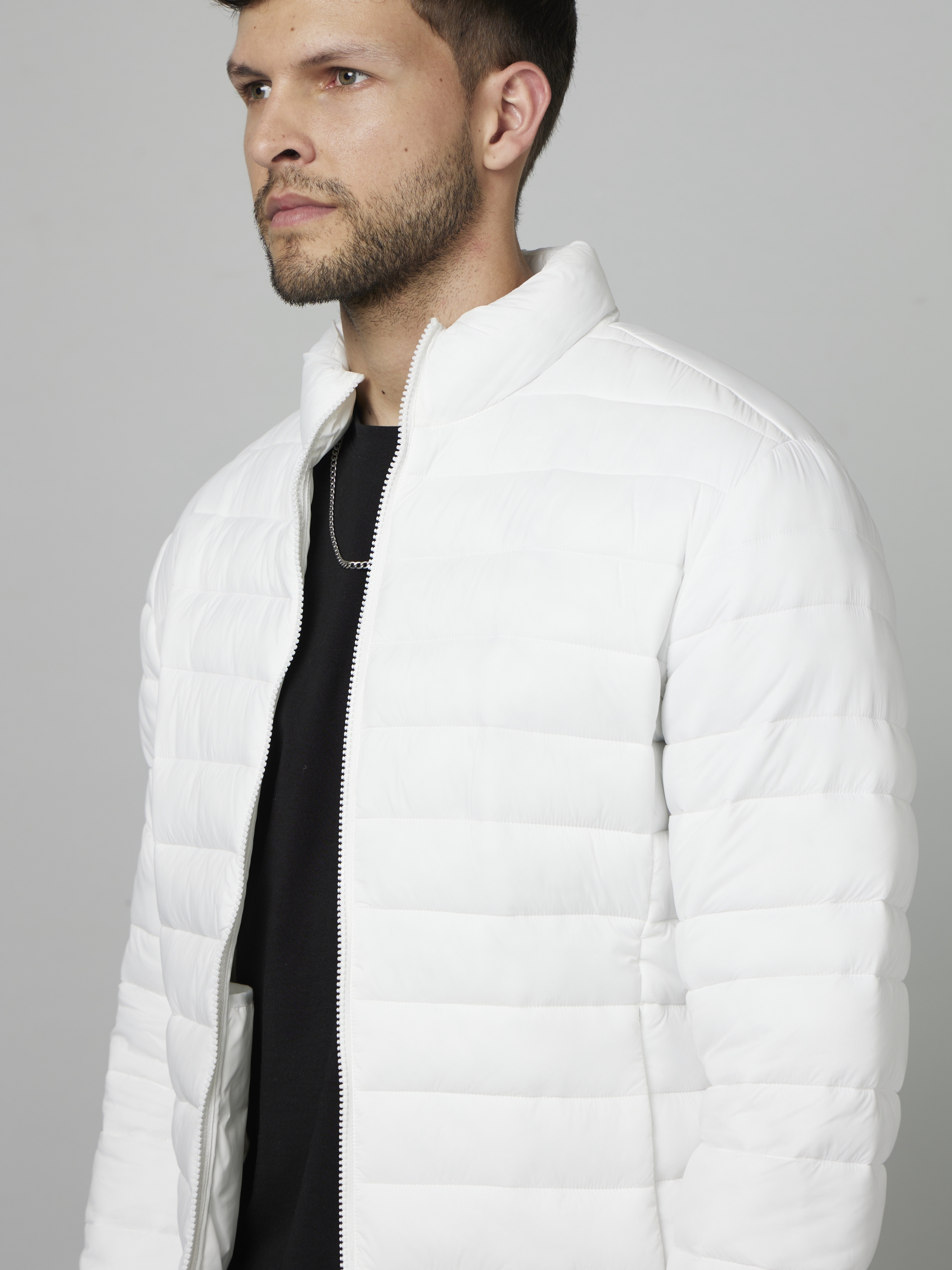 Buy Men White Solid Jacket Online - 540120 | Peter England