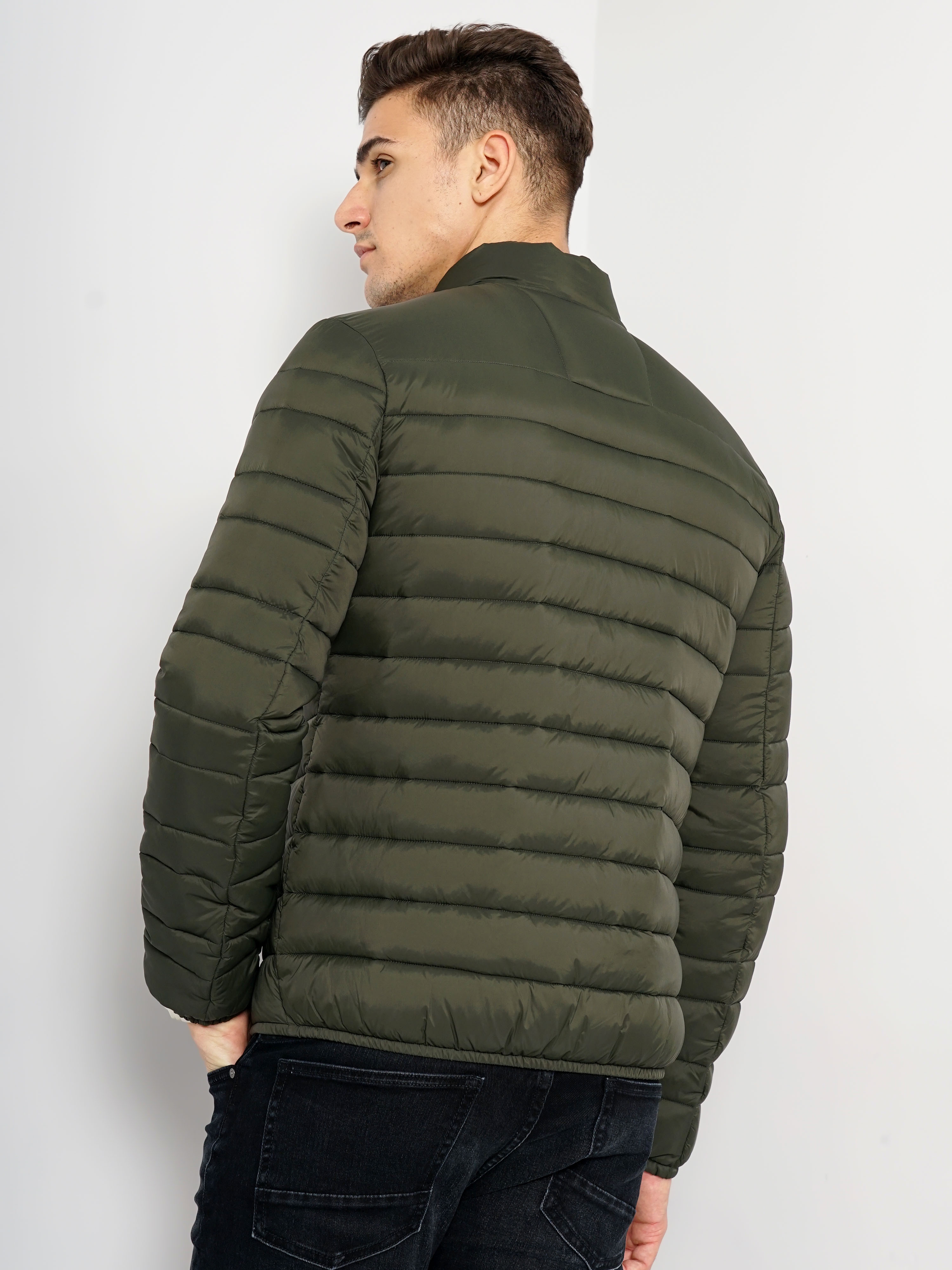Olive Bomber Jacket - FITTED