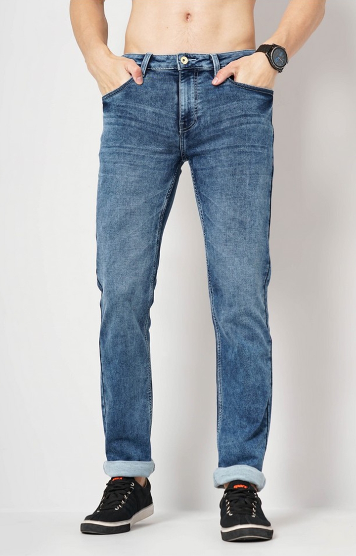 celio | Men's Solid Knit Denim Jeans