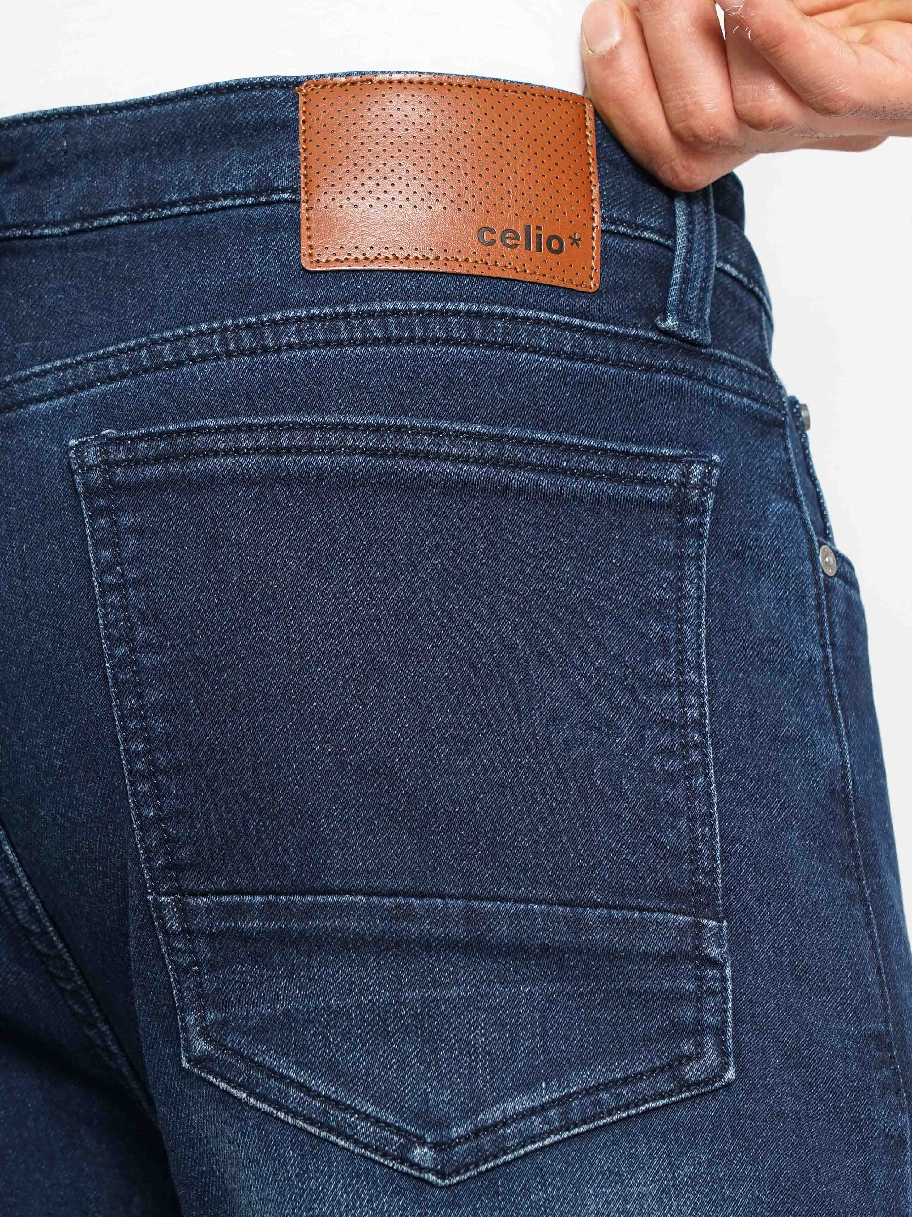 Cotton Spandex Denim Jeans Pant For Men - MST-1 - Acid Wash