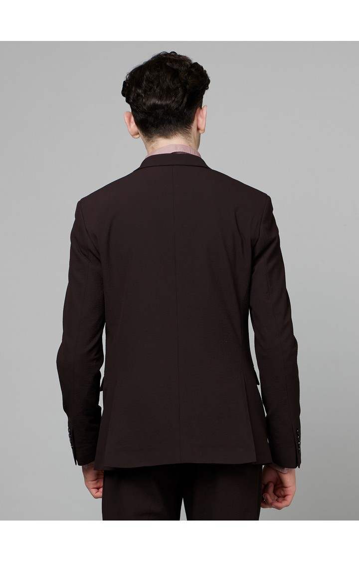 Men's Purple Solid Blazers