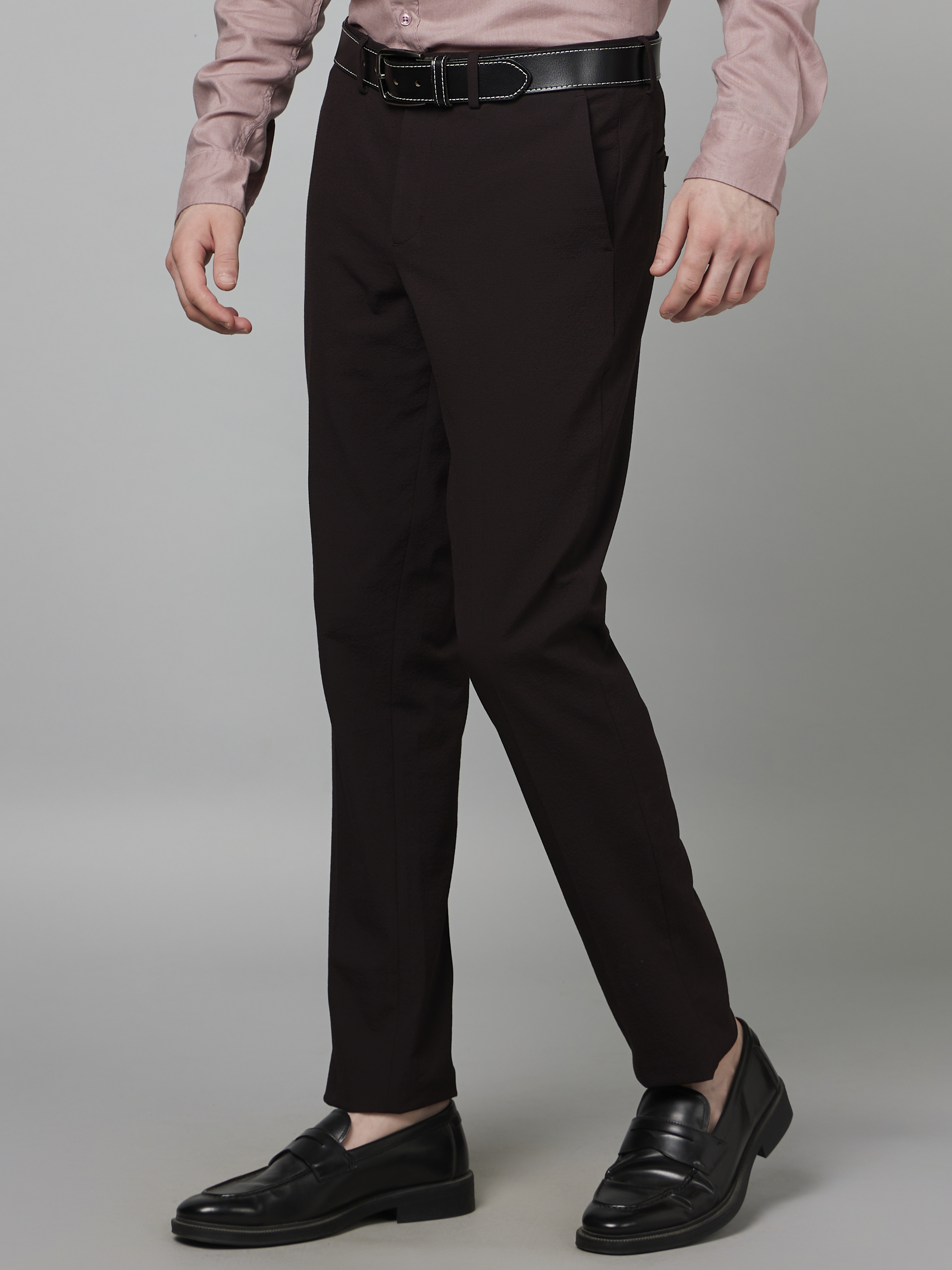 Buy Grey Solid Trousers Online - RK India Store View