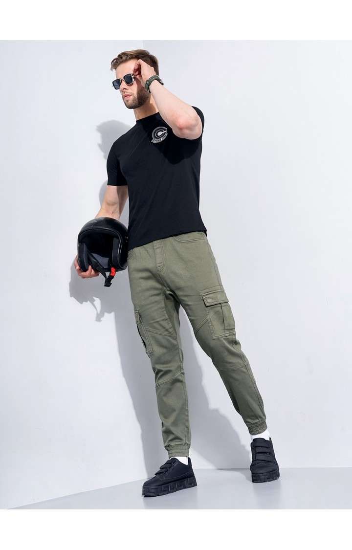 Men's Black Graphics Regular T-Shirts