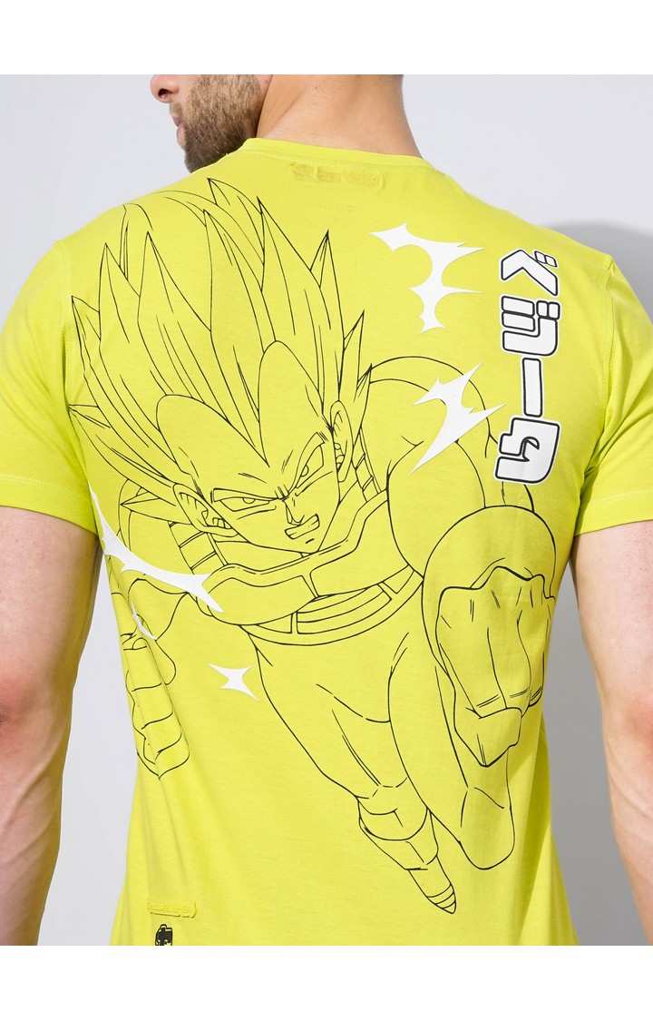 Men's Yellow Graphics Regular T-Shirts