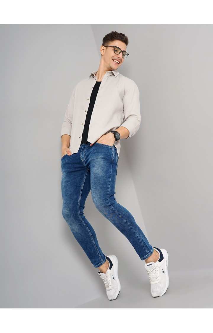 Men's White Solid Casual Shirts
