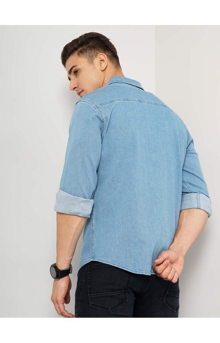 Celio denim shirt outlet