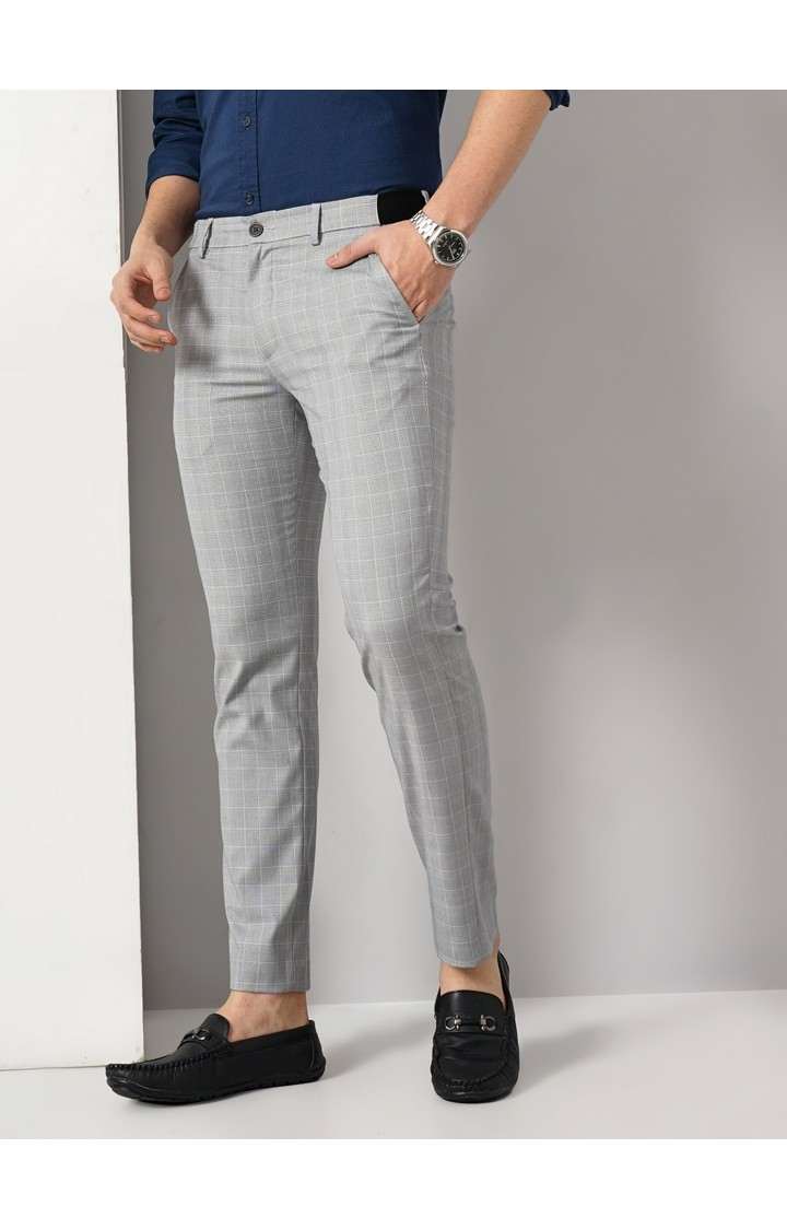 Celio Men's Solid Formal Trousers