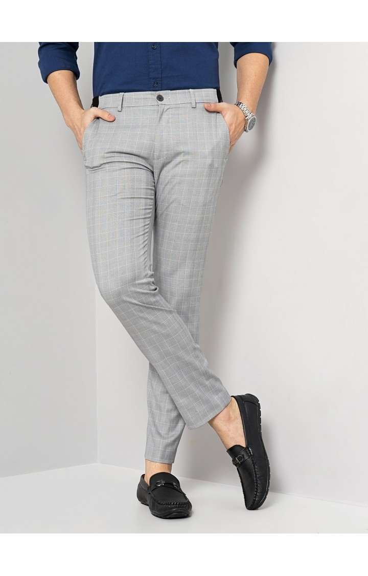 Celio Men's Solid Formal Trousers