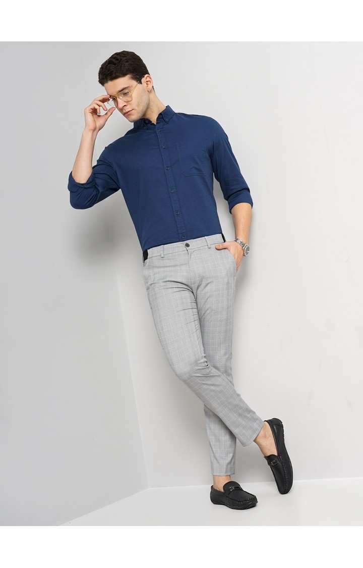 Celio Men's Solid Formal Trousers