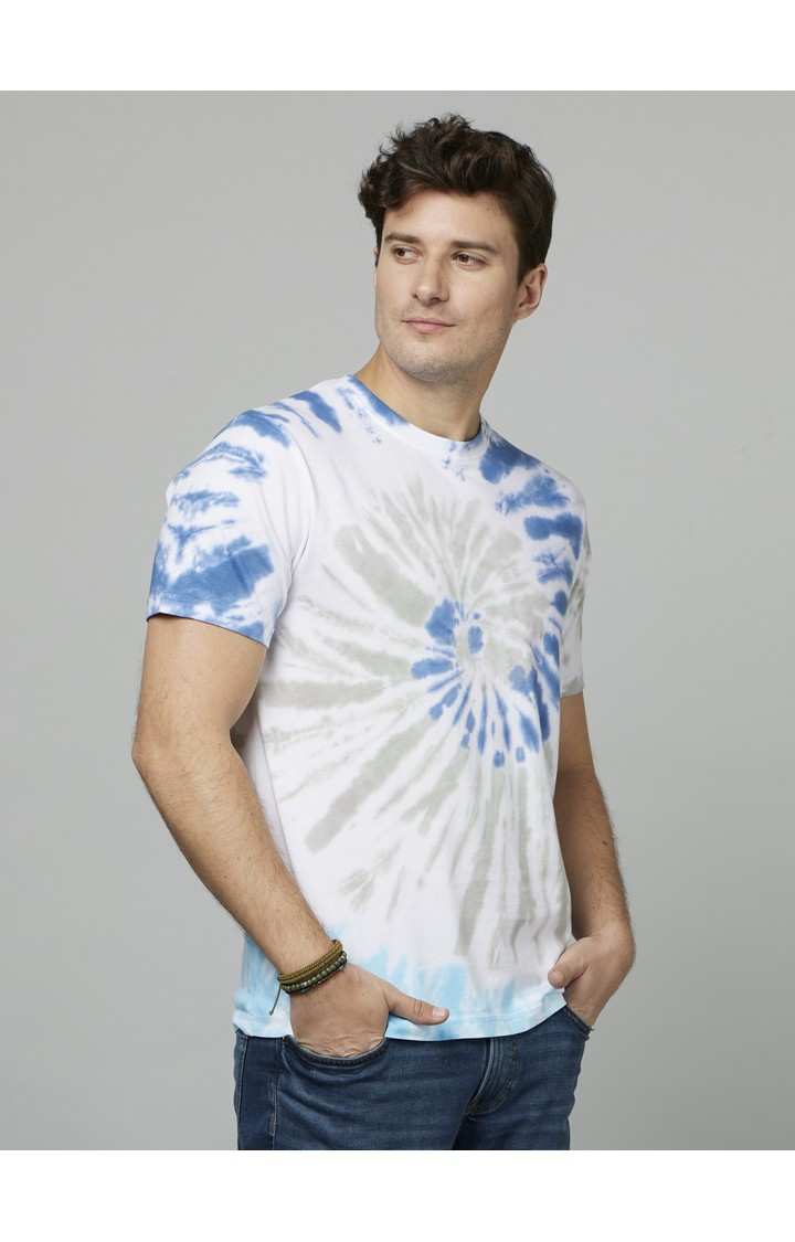 Men's White Tie Dye Regular T-Shirts