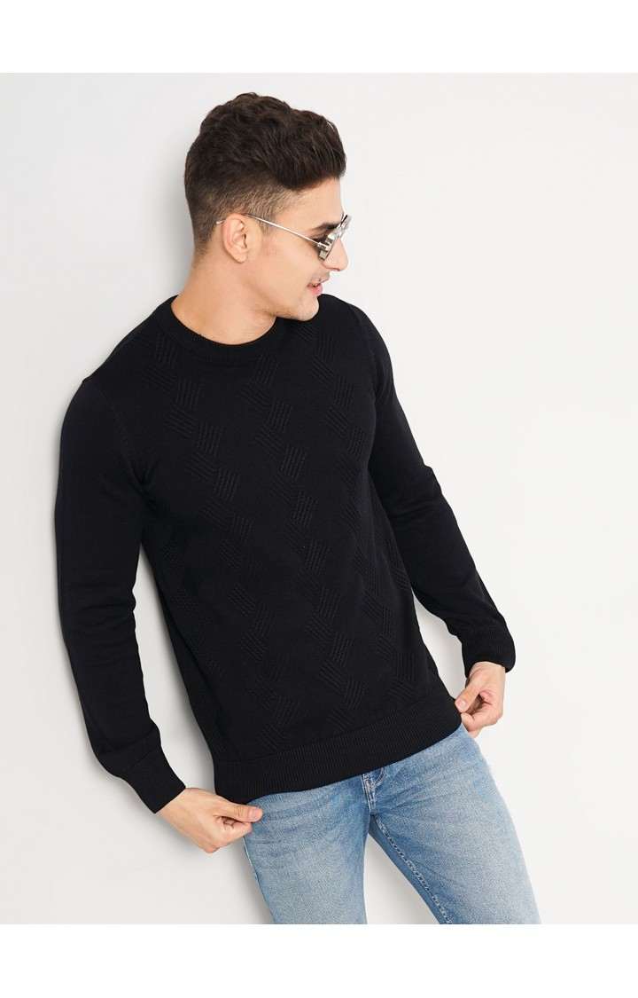 Men's Black Knitted Sweaters