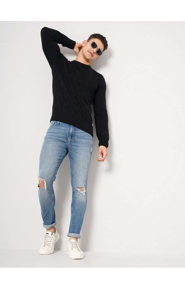 Men's Black Knitted Sweaters