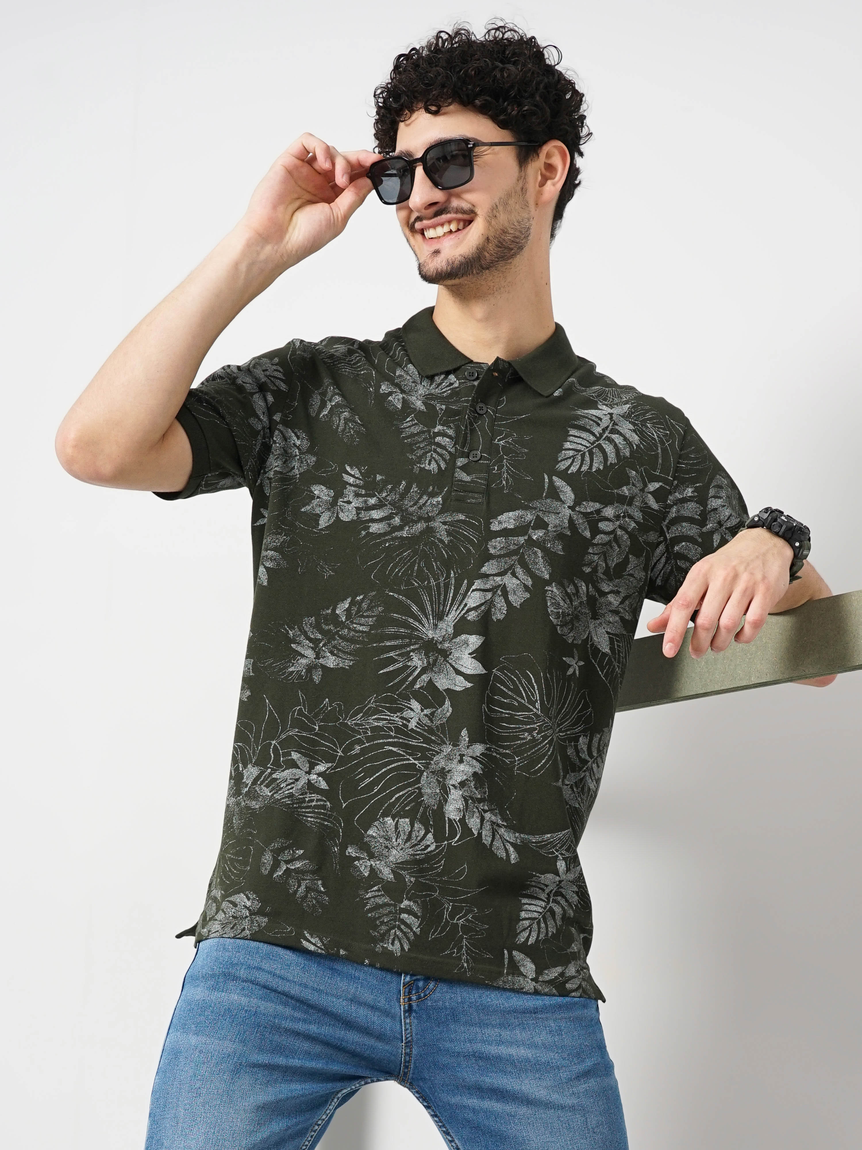 celio | Celio Men's All Over Print Floral T-Shirt