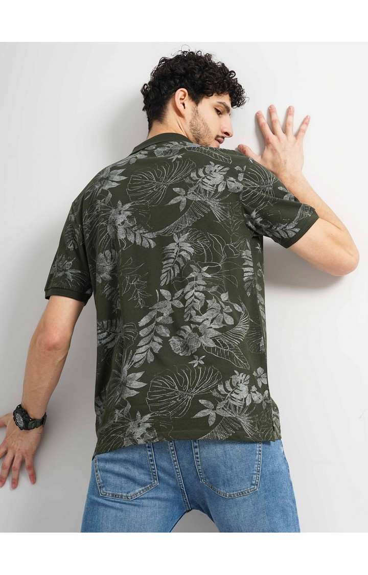 Celio Men's All Over Print Floral T-Shirt