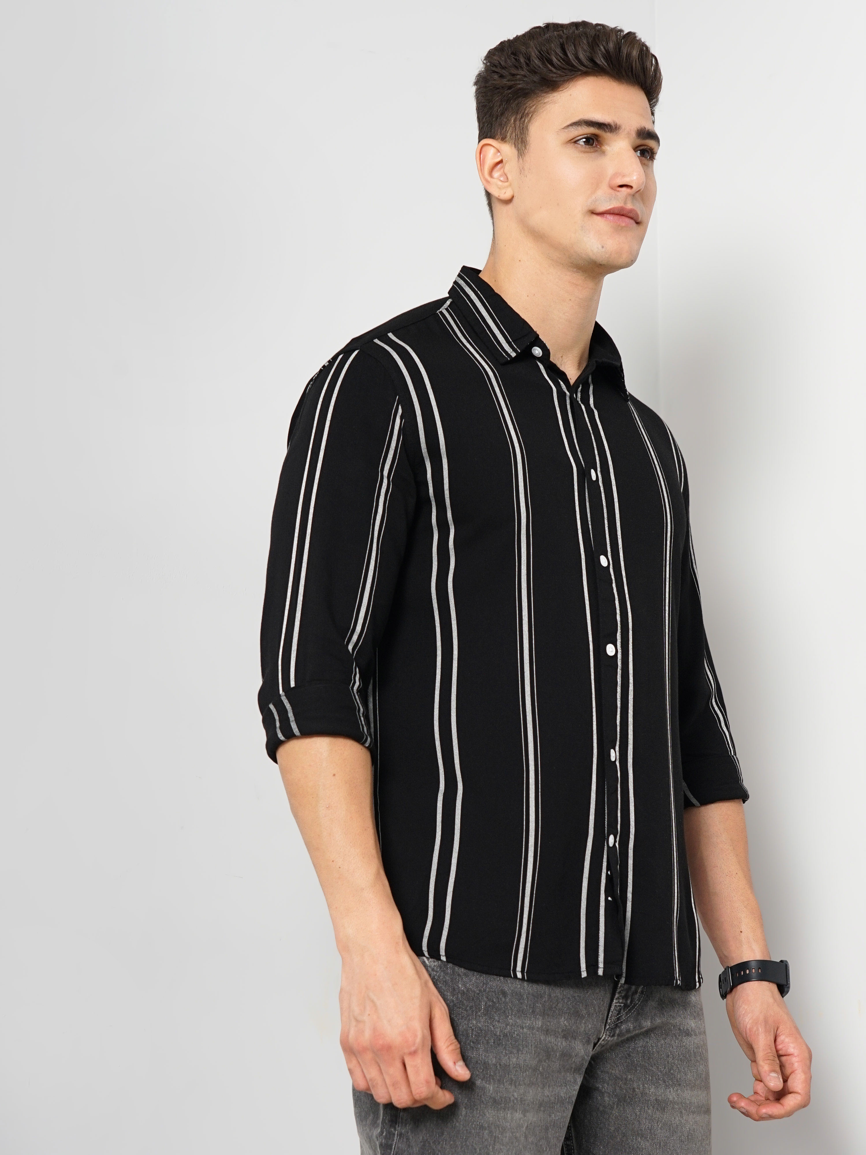 Celio Men's vertical-stripes Shirts