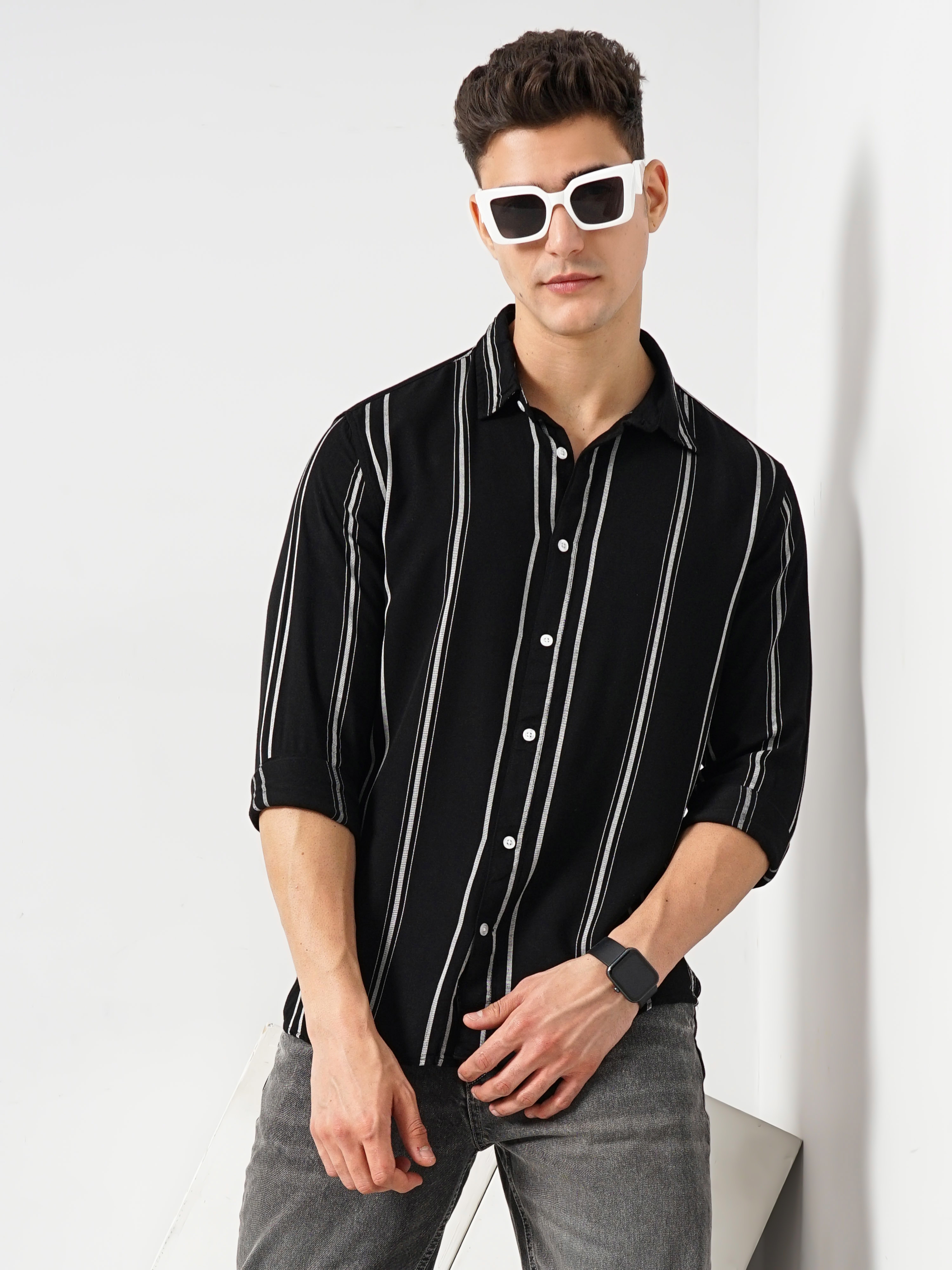 Celio Men's vertical-stripes Shirts