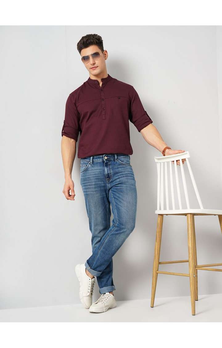 Celio Men's Solid Blue Stay Dark Cotton Jeans