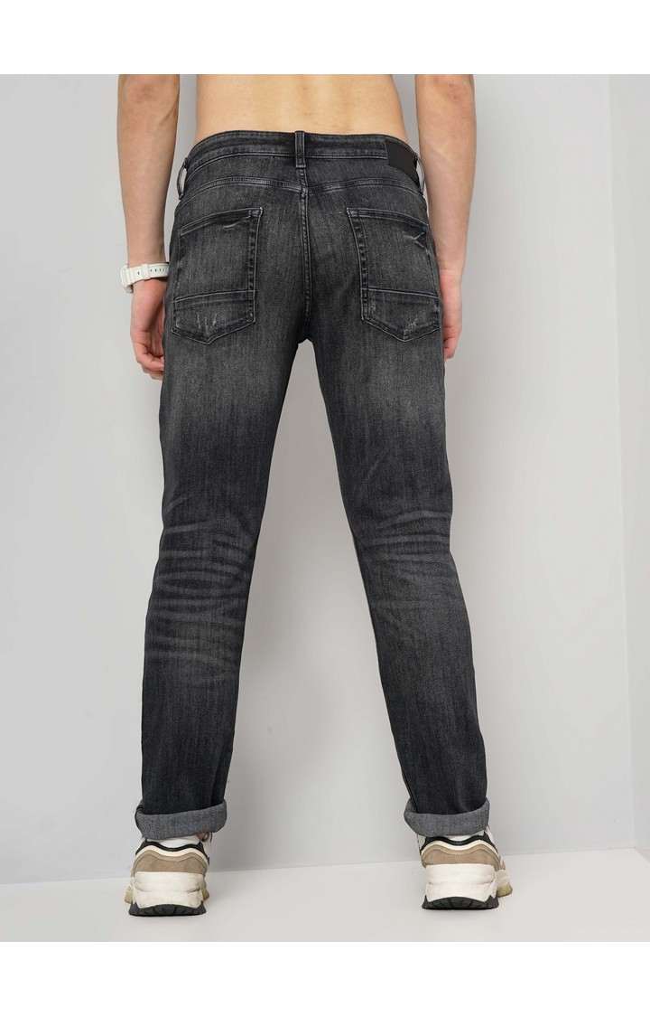 Celio Men's Solid Distress Jeans
