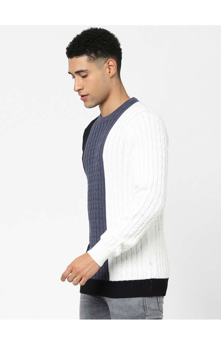 Men's Black Colourblock Sweaters