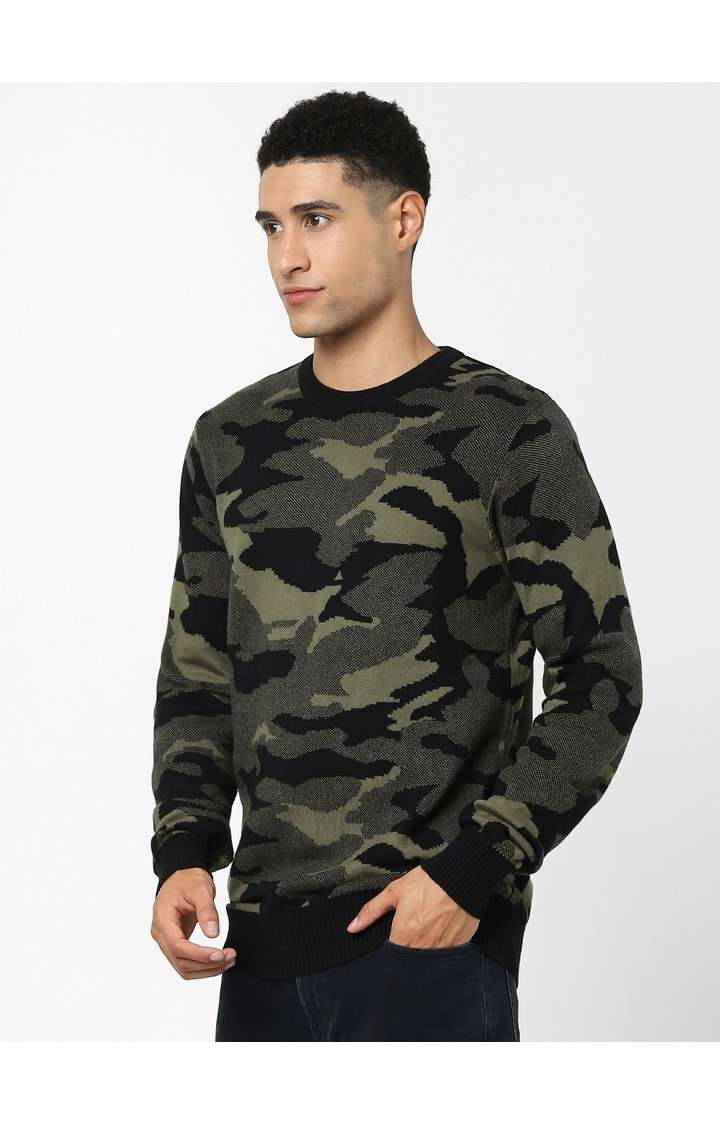 Men's Khaki Camouflage Sweaters