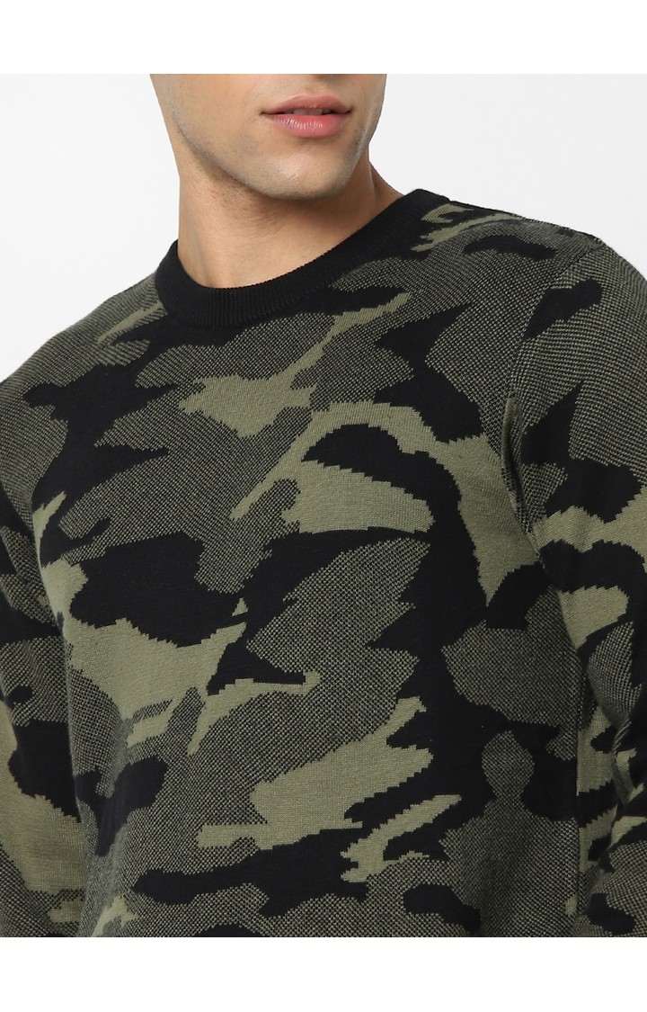 Men's Khaki Camouflage Sweaters