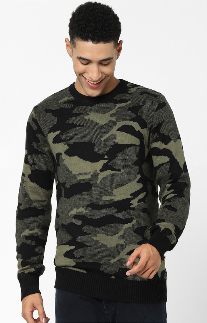 Men's Khaki Camouflage Sweaters