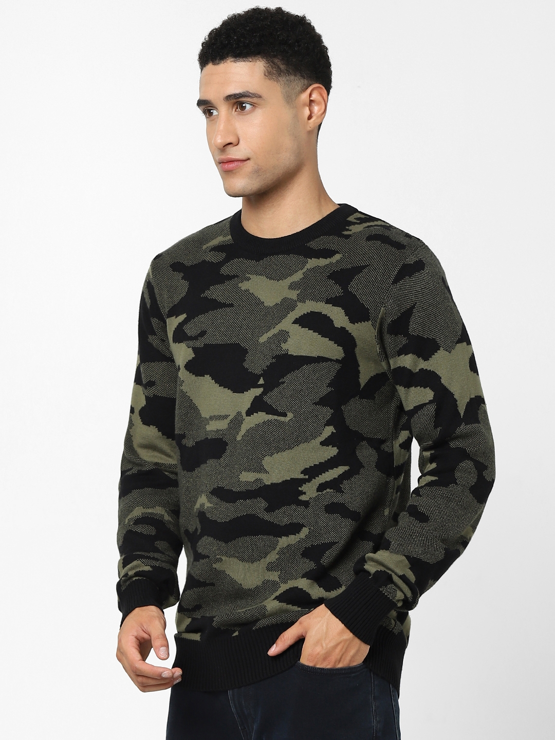 Men's Khaki Camouflage Sweaters