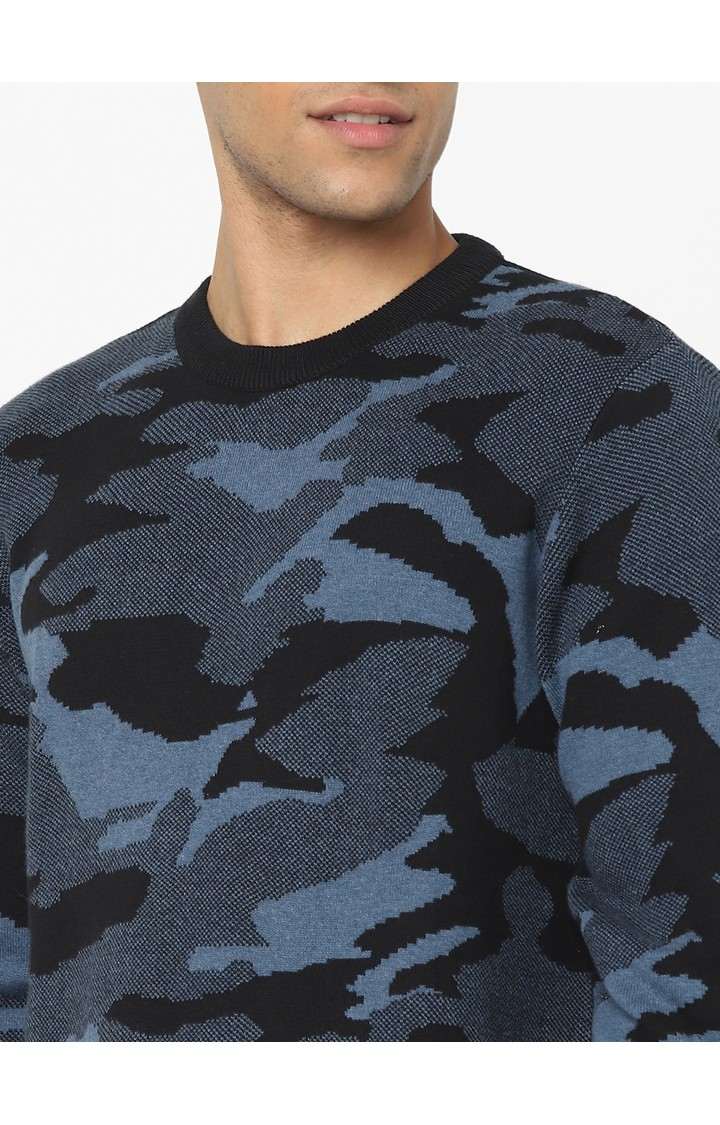 Men's Navy Camouflage Sweaters