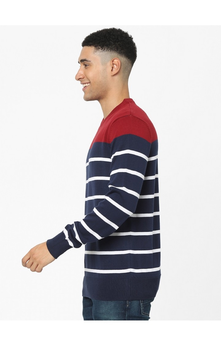 Men's Red Striped Sweaters