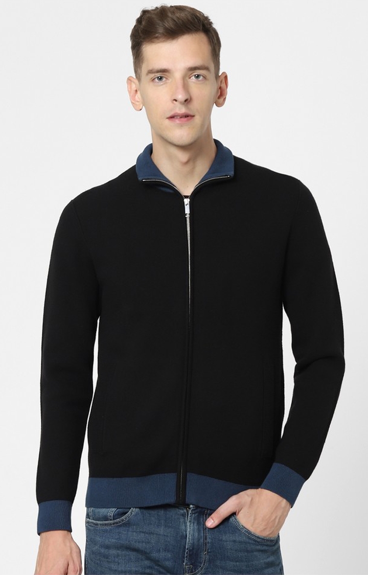 celio | Men's Black Solid Sweaters