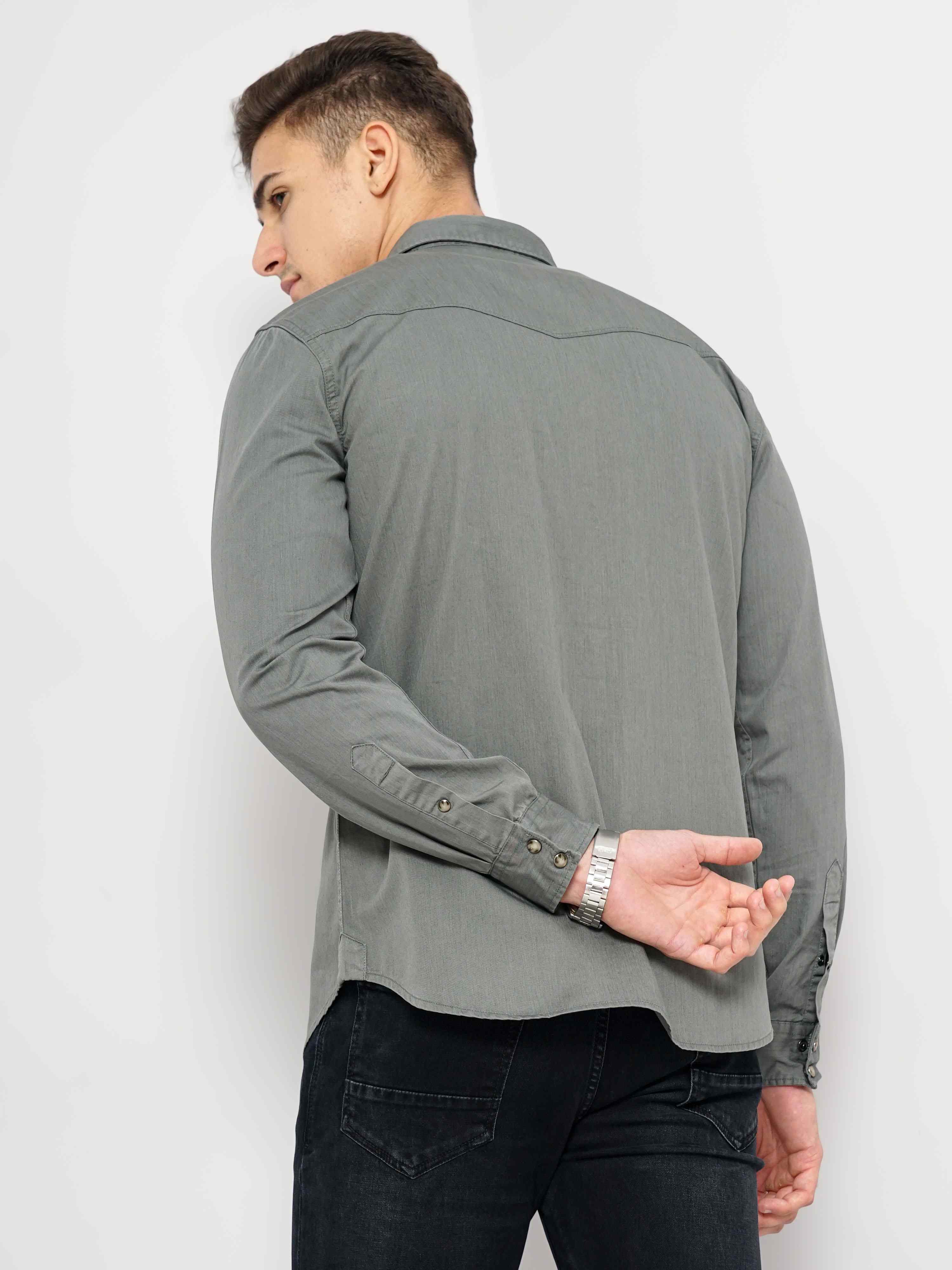 black and gold collar shirt