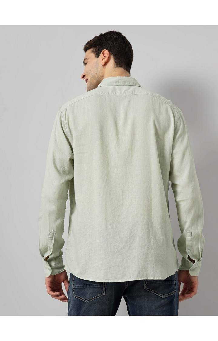 Celio Men's Solid Linen Shirt